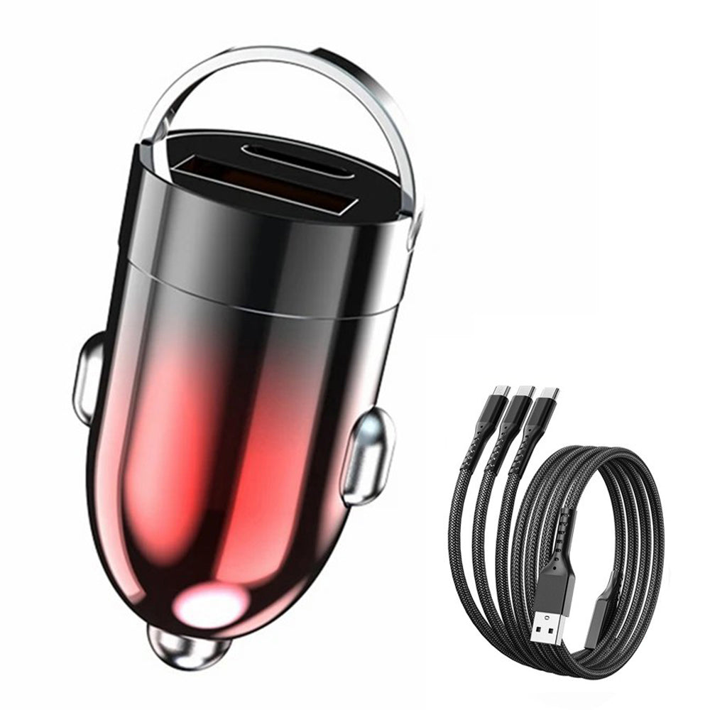 G20JB M100W+PD 20W Car Charger Phone Charger Adapter+3-In-1 100W Charging Cable for 12-24V Car G20JB M100W+PD 20W Car Charger Phone Charger Adapter+3-In-1 100W Charging Cable for 12-24V Car